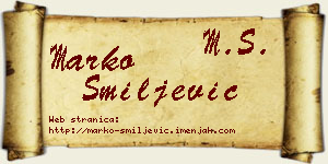 Marko Smiljević vizit kartica